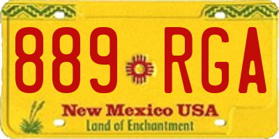 NM license plate 889RGA