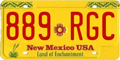 NM license plate 889RGC