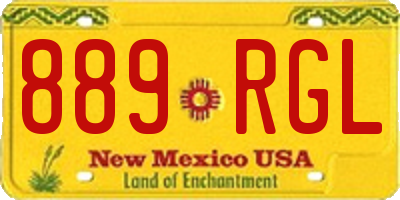 NM license plate 889RGL