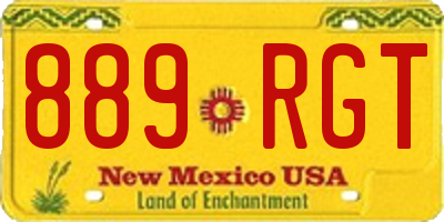 NM license plate 889RGT