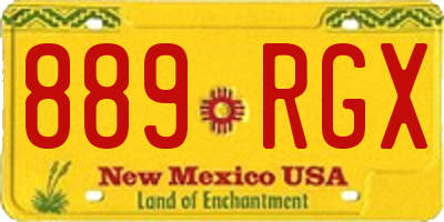 NM license plate 889RGX