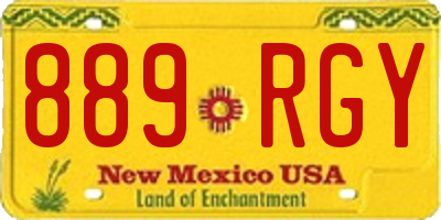 NM license plate 889RGY