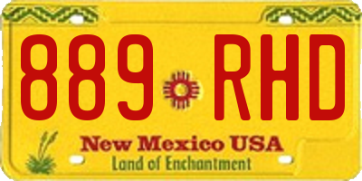 NM license plate 889RHD