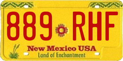 NM license plate 889RHF