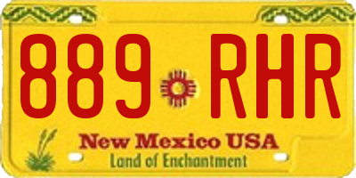 NM license plate 889RHR