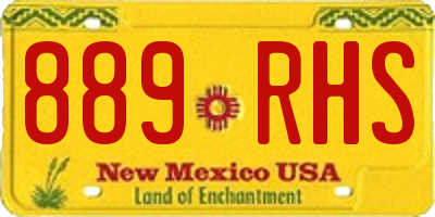NM license plate 889RHS