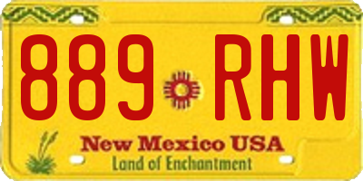 NM license plate 889RHW