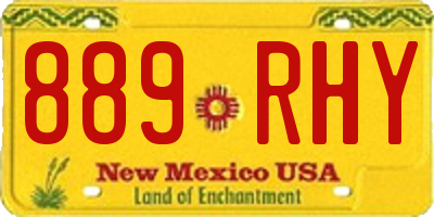 NM license plate 889RHY