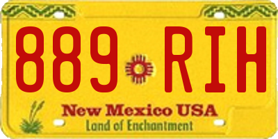 NM license plate 889RIH