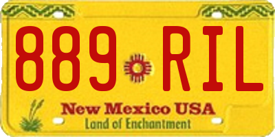 NM license plate 889RIL