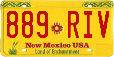 NM license plate 889RIV