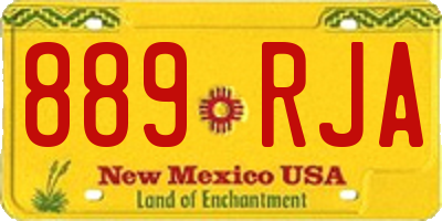 NM license plate 889RJA