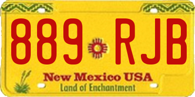 NM license plate 889RJB