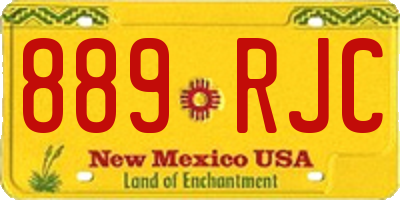 NM license plate 889RJC