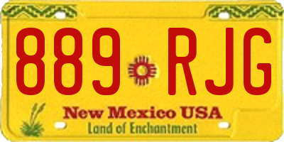NM license plate 889RJG