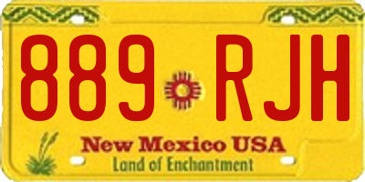 NM license plate 889RJH