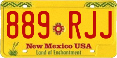 NM license plate 889RJJ