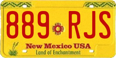 NM license plate 889RJS