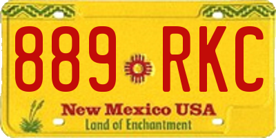 NM license plate 889RKC