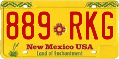 NM license plate 889RKG