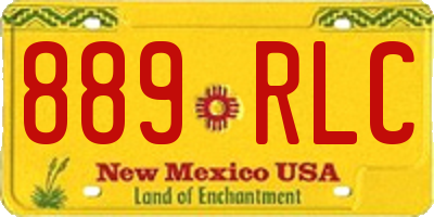 NM license plate 889RLC