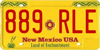 NM license plate 889RLE