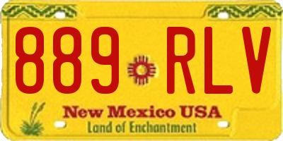 NM license plate 889RLV