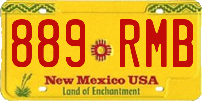 NM license plate 889RMB