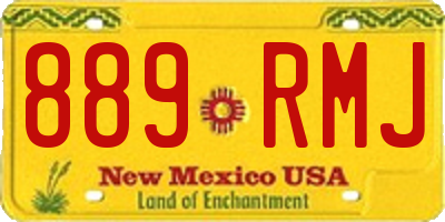 NM license plate 889RMJ