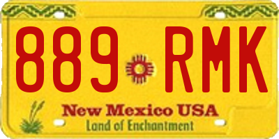 NM license plate 889RMK