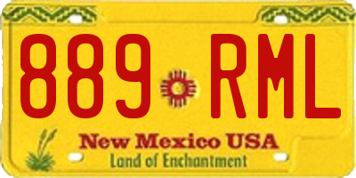 NM license plate 889RML