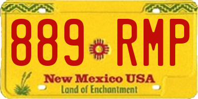 NM license plate 889RMP