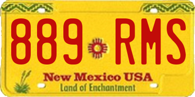 NM license plate 889RMS