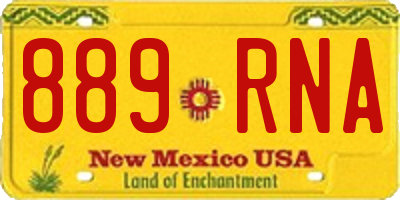 NM license plate 889RNA
