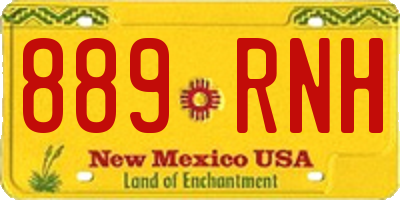 NM license plate 889RNH