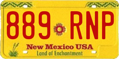 NM license plate 889RNP