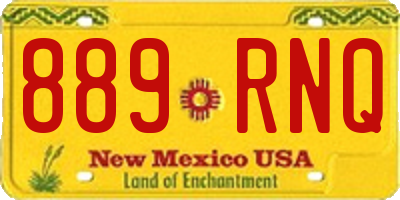 NM license plate 889RNQ