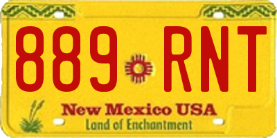 NM license plate 889RNT