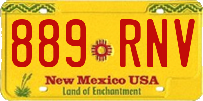 NM license plate 889RNV