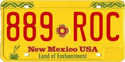 NM license plate 889ROC
