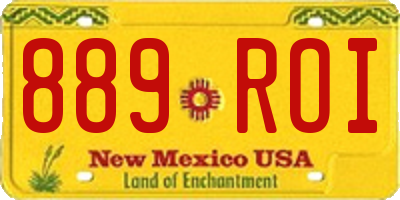 NM license plate 889ROI