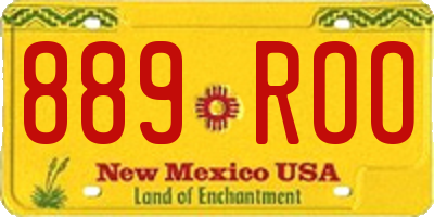 NM license plate 889ROO