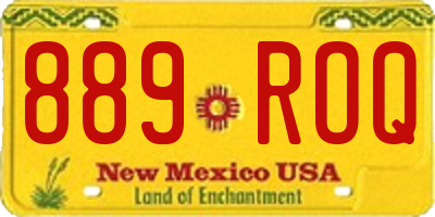 NM license plate 889ROQ