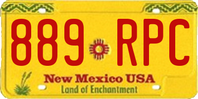 NM license plate 889RPC