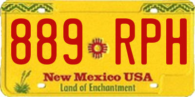 NM license plate 889RPH