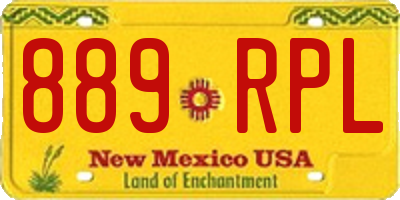 NM license plate 889RPL