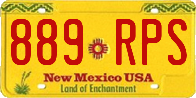 NM license plate 889RPS