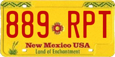 NM license plate 889RPT