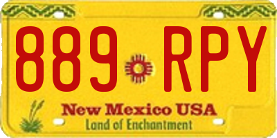 NM license plate 889RPY