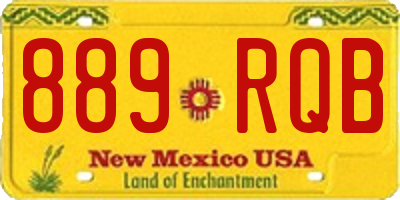 NM license plate 889RQB